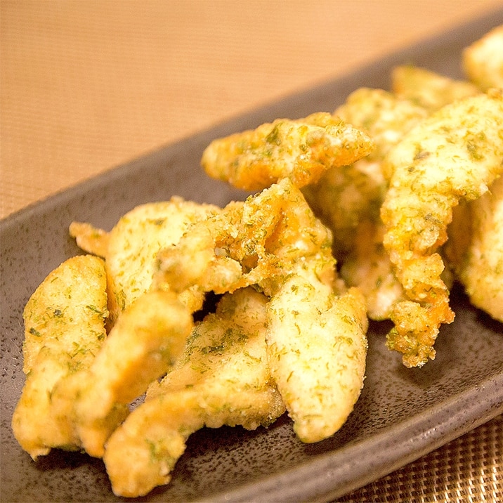 鶏ささみ肉の磯辺揚げ